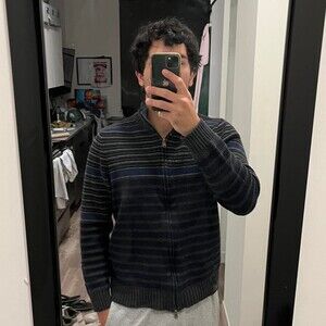 Marc Anthony Horizontal Striped Zip 3 Ca 8